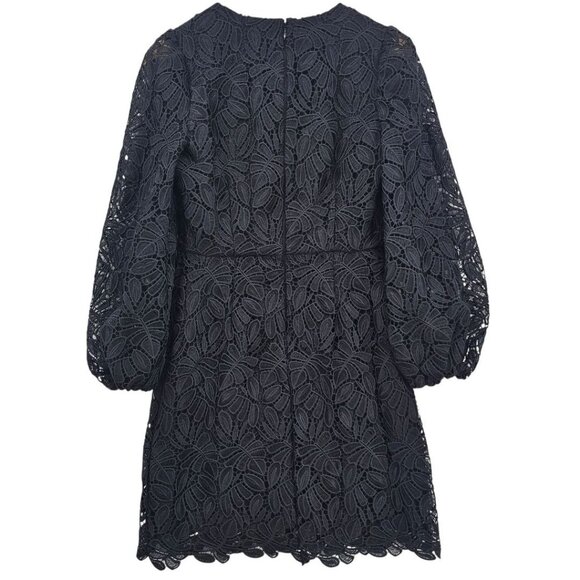 Monique Lhuillier Womens 4 Black Lace Sydney Mini Dress - Picture 7 of 16